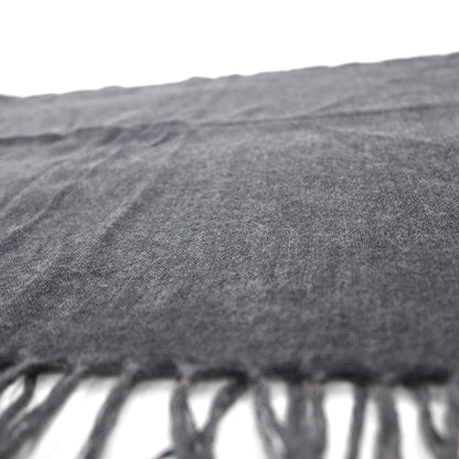 BRUNELLO CUCINELLI イタリア製 カシミヤ フリンジ マフラー グレー