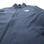 THE NORTH FACE Full Zip Fleece Jacket XL Navy Polyester One Point Logo Embroidery