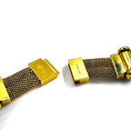 GUCCI Made in Italy Separate Key Holder Key Ring Gold Metal Mesh