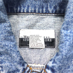 90年代 Warner Bros. ルーニーチューンズ キャラクター刺繍 デニムジャケット Gジャン M インディゴ ブルー コットン