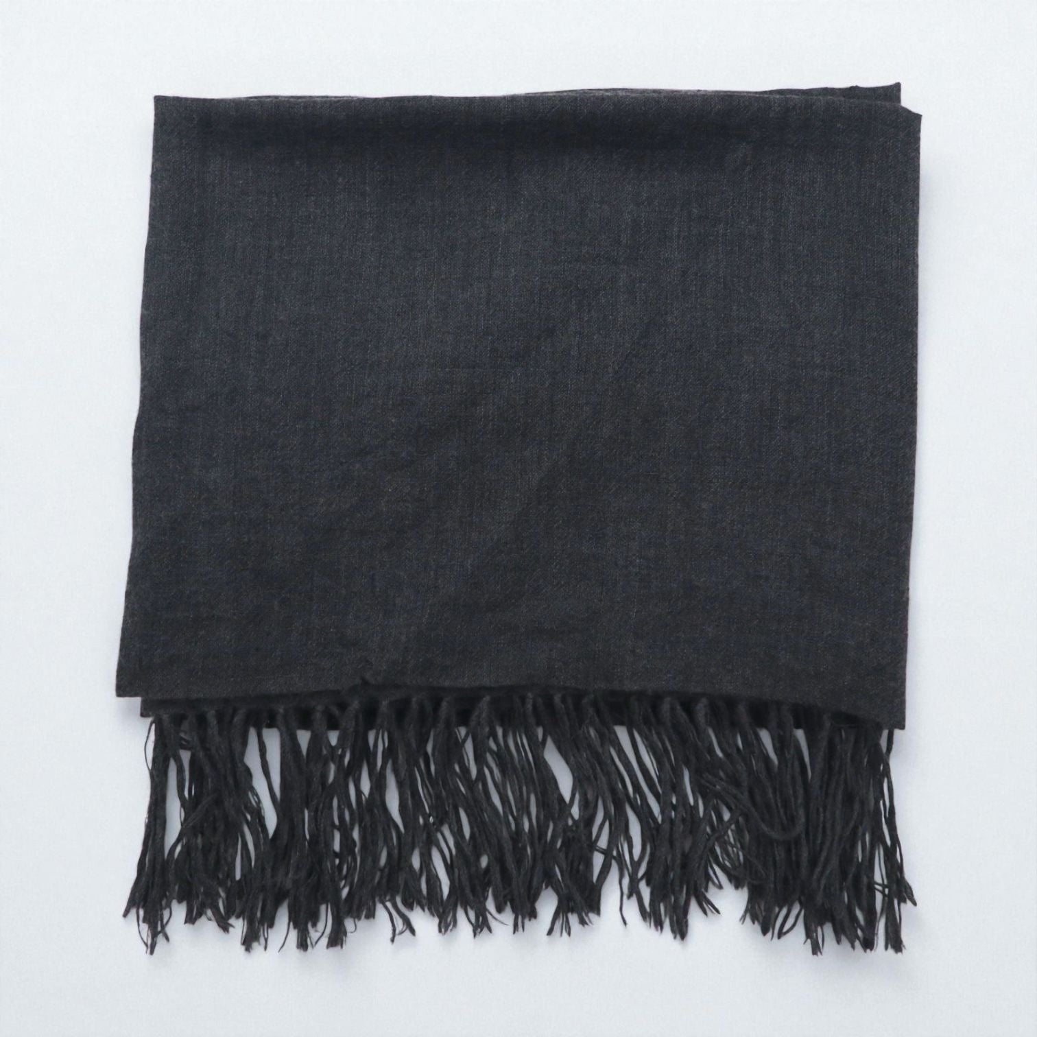 BRUNELLO CUCINELLI Italian Cashmere Fringe Scarf, Gray