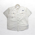 Columbia PFG バハマII ショートスリーブシャツ フィッシングシャツ M ホワイト ナイロン FM7047