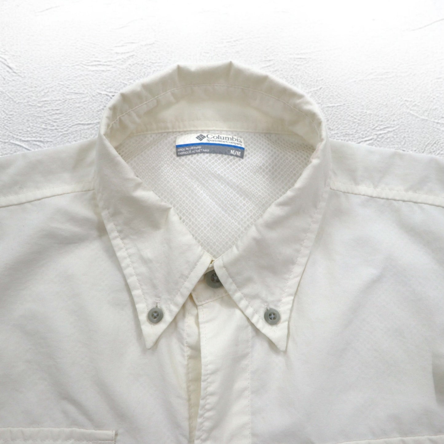 Columbia PFG Bahama II Short Sleeve Shirt Fishing Shirt M White Nylon FM7047