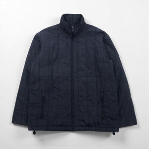 Polo Ralph Lauren 90年代 キルティングジャケット L ネイビー ナイロン 中綿 ドローコード スタンドカラー