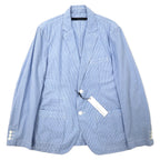 日本然リトテ-古着オンライン-Calvin Klein Jeans ギンガムチェック 2B テーラードジャケット L ブルー コットン 未使用品-Calvin Klein Jeans Gingham Checked 2B Tailored Jacket L Blue Cotton Unused