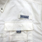 Columbia PFG バハマII ショートスリーブシャツ フィッシングシャツ M ホワイト ナイロン FM7047