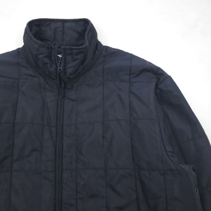 Polo Ralph Lauren 90年代 キルティングジャケット L ネイビー ナイロン 中綿 ドローコード スタンドカラー