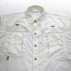Columbia PFG バハマII ショートスリーブシャツ フィッシングシャツ M ホワイト ナイロン FM7047
