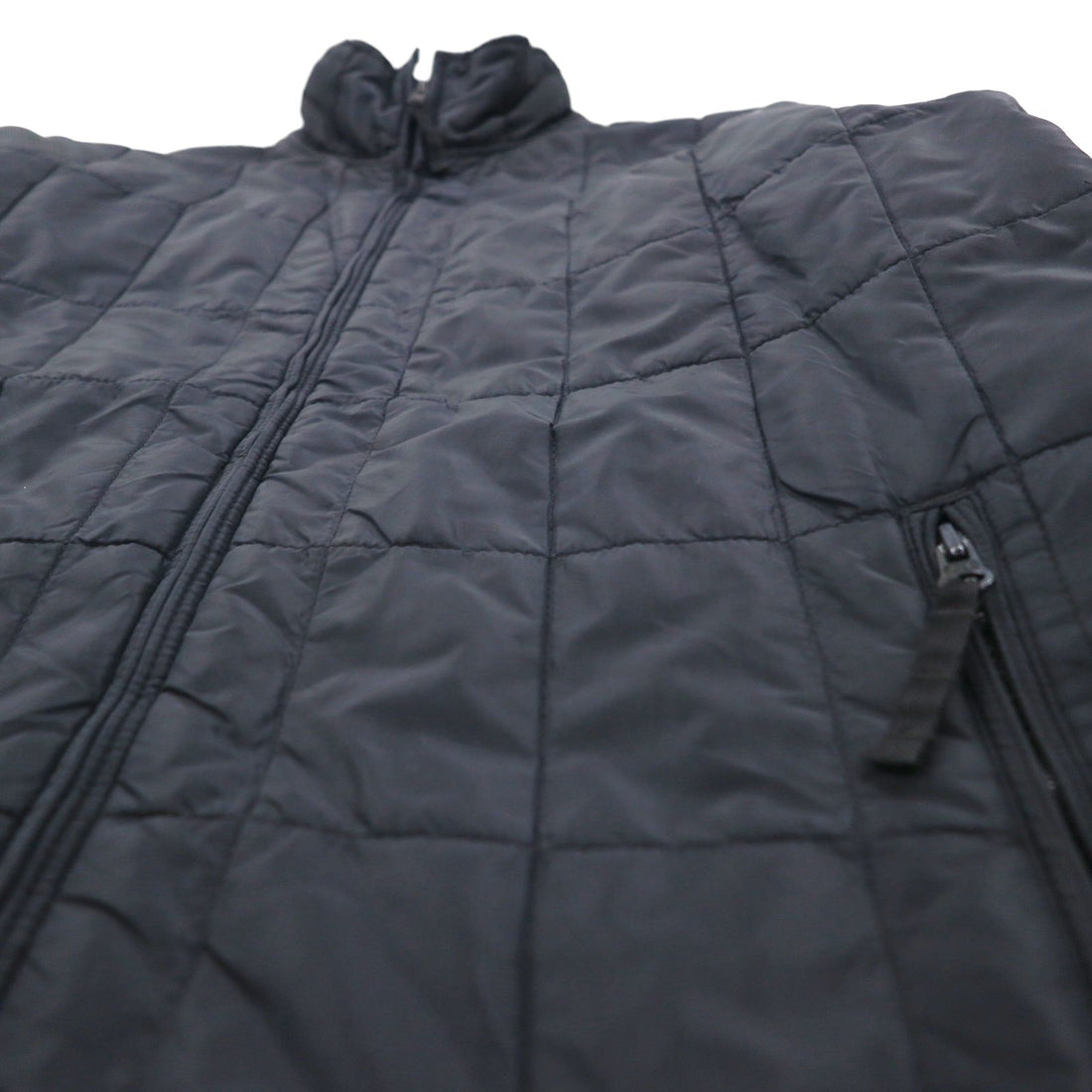 Polo Ralph Lauren 90s Quilted Jacket, Size L, Navy, Nylon, Padded, Drawcord, Stand Collar