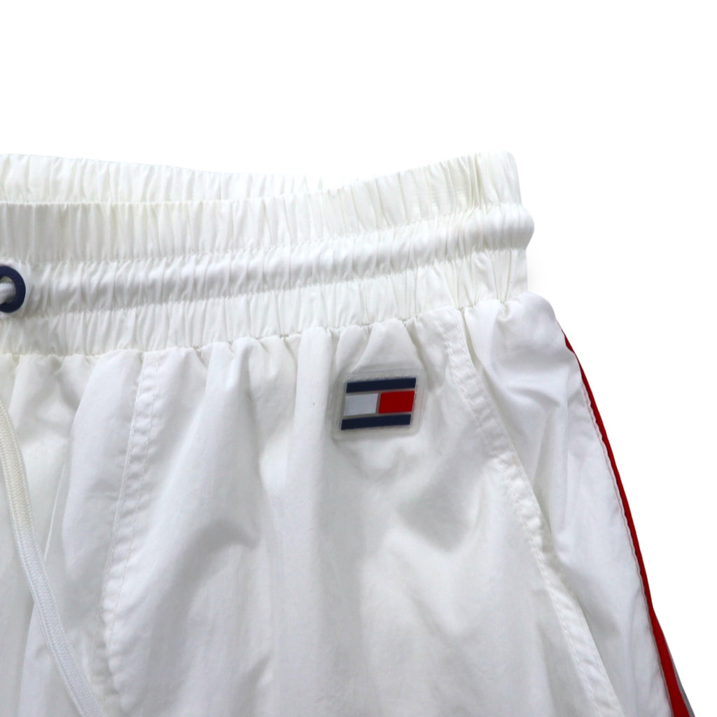 TOMMY HILFIGER SPORT nylon track pants jersey S white side line