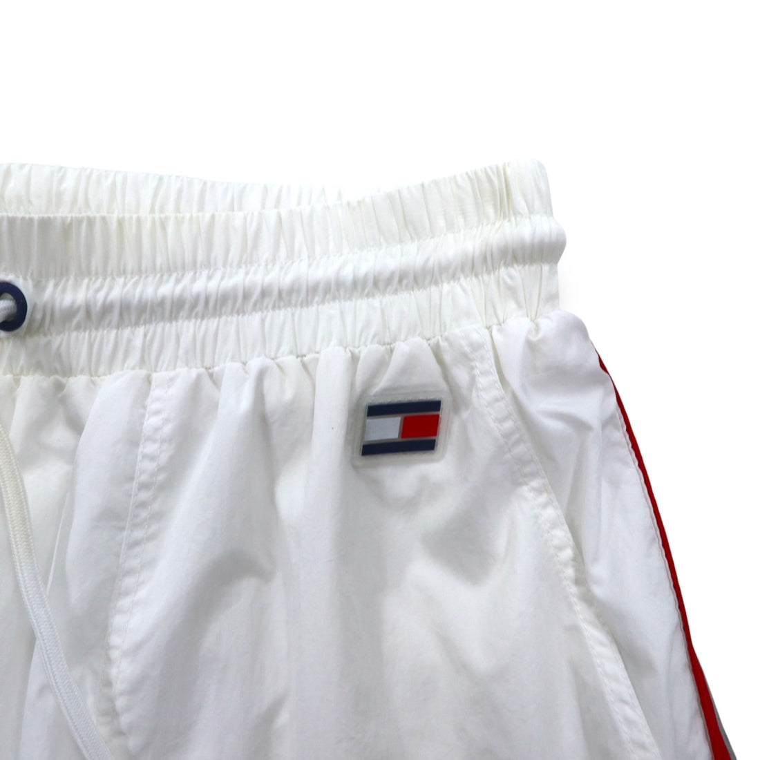 TOMMY HILFIGER SPORT nylon track pants jersey S white side line
