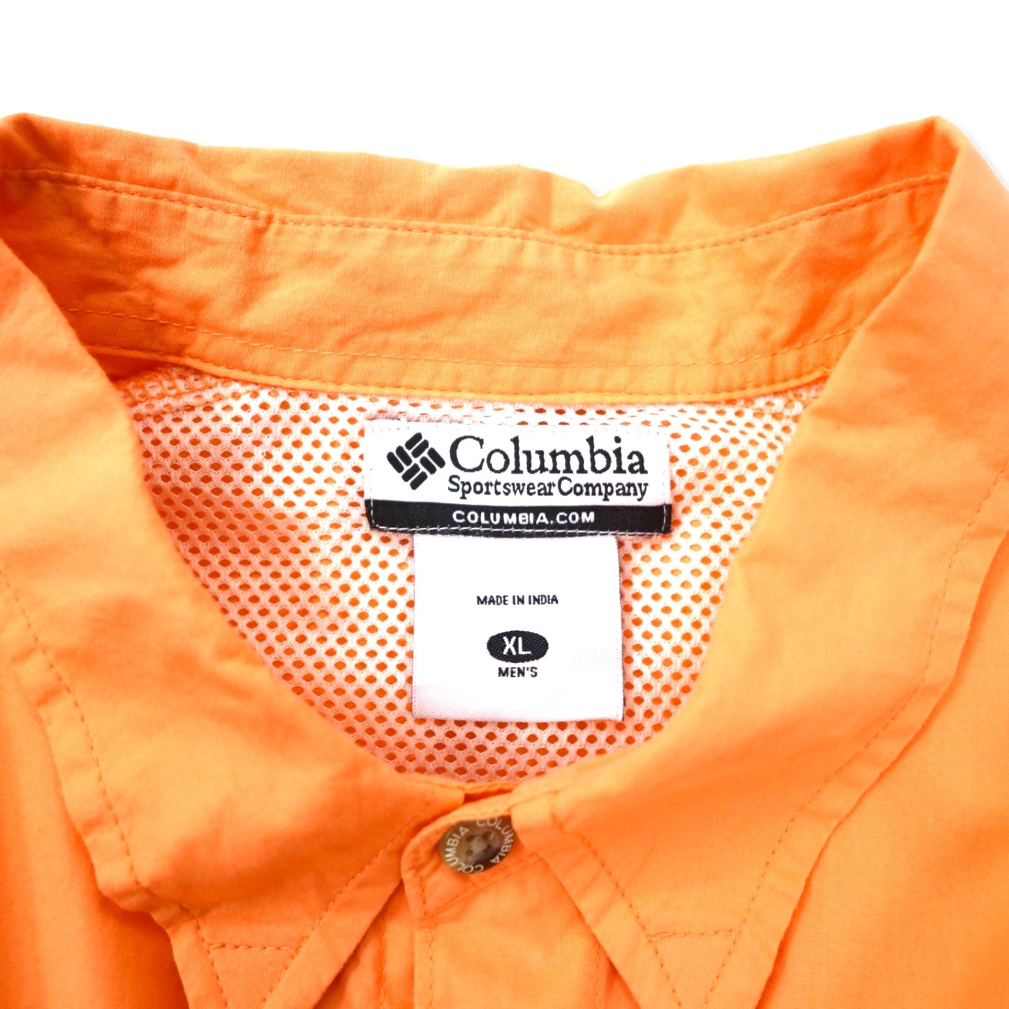 Columbia PFG 半袖 フィッシングシャツ XL オレンジ コットン ビッグサイズ FM7130