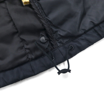 Polo Ralph Lauren 90年代 キルティングジャケット L ネイビー ナイロン 中綿 ドローコード スタンドカラー