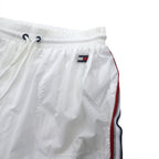 TOMMY HILFIGER SPORT nylon track pants jersey S white side line