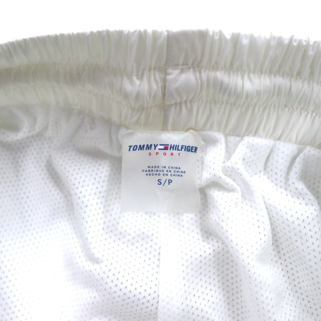 TOMMY HILFIGER SPORT nylon track pants jersey S white side line