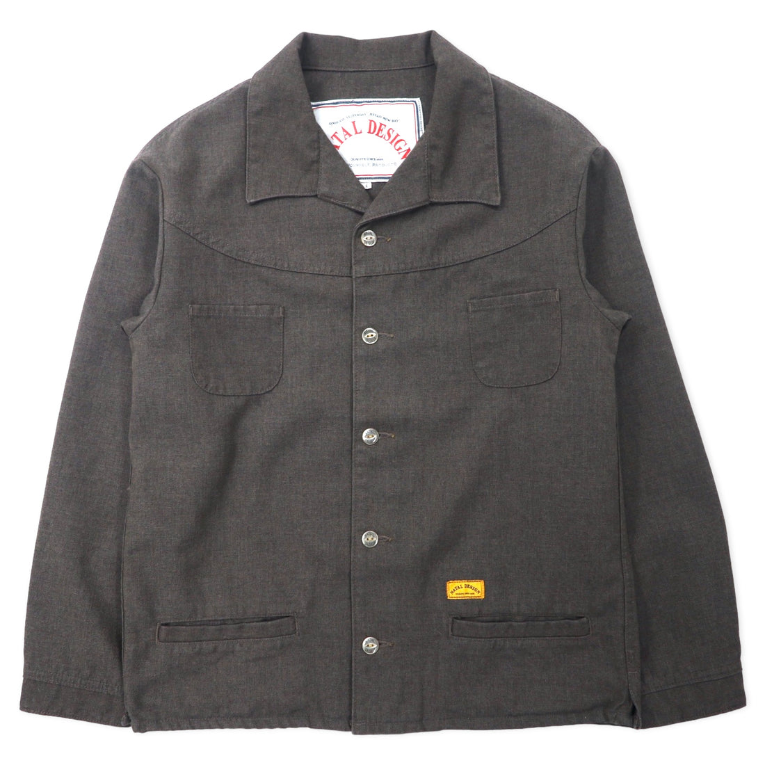 日本然リトテ-古着オンライン-NATAL DESIGN ブライアンジャケット S グレー コットン ポリエステル ワイドシルエット BRIAN JACKET 日本製-NATAL DESIGN Brian Jacket S Gray Cotton Polyester Wide Silhouette Brian Jacket Japan Made