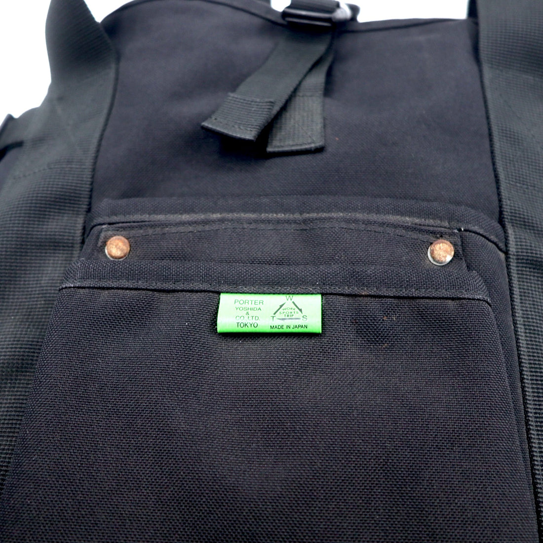 PORTER UNION 2WAY BACKPACK BLACK CANVAS UNION RUCKSACK 782-08699 Made in Japan