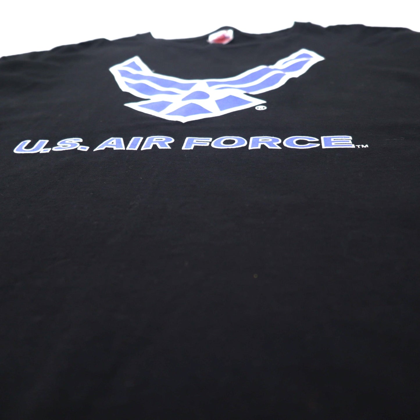 US AIR FORCE 米軍 プリント Tシャツ 2XL ブラック コットン ミリタリー BAYSIDE MADE TEE