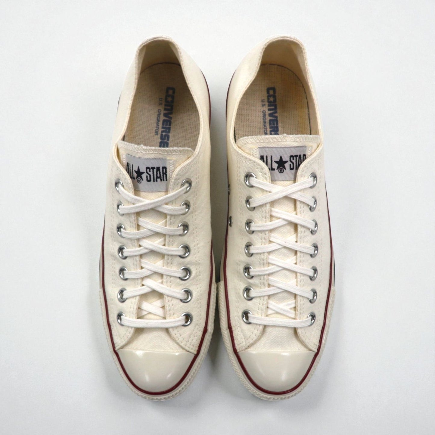 CONVERSE ALL STAR US ORIGINATOR low-top sneakers, size 27cm, white canvas, tricolor, 1SD287