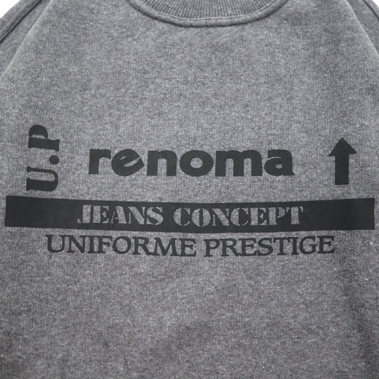 U.P renoma イタリア製 90年代 モックネック スウェット L グレー コットン 裏起毛