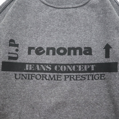 U.P renoma イタリア製 90年代 モックネック スウェット L グレー コットン 裏起毛