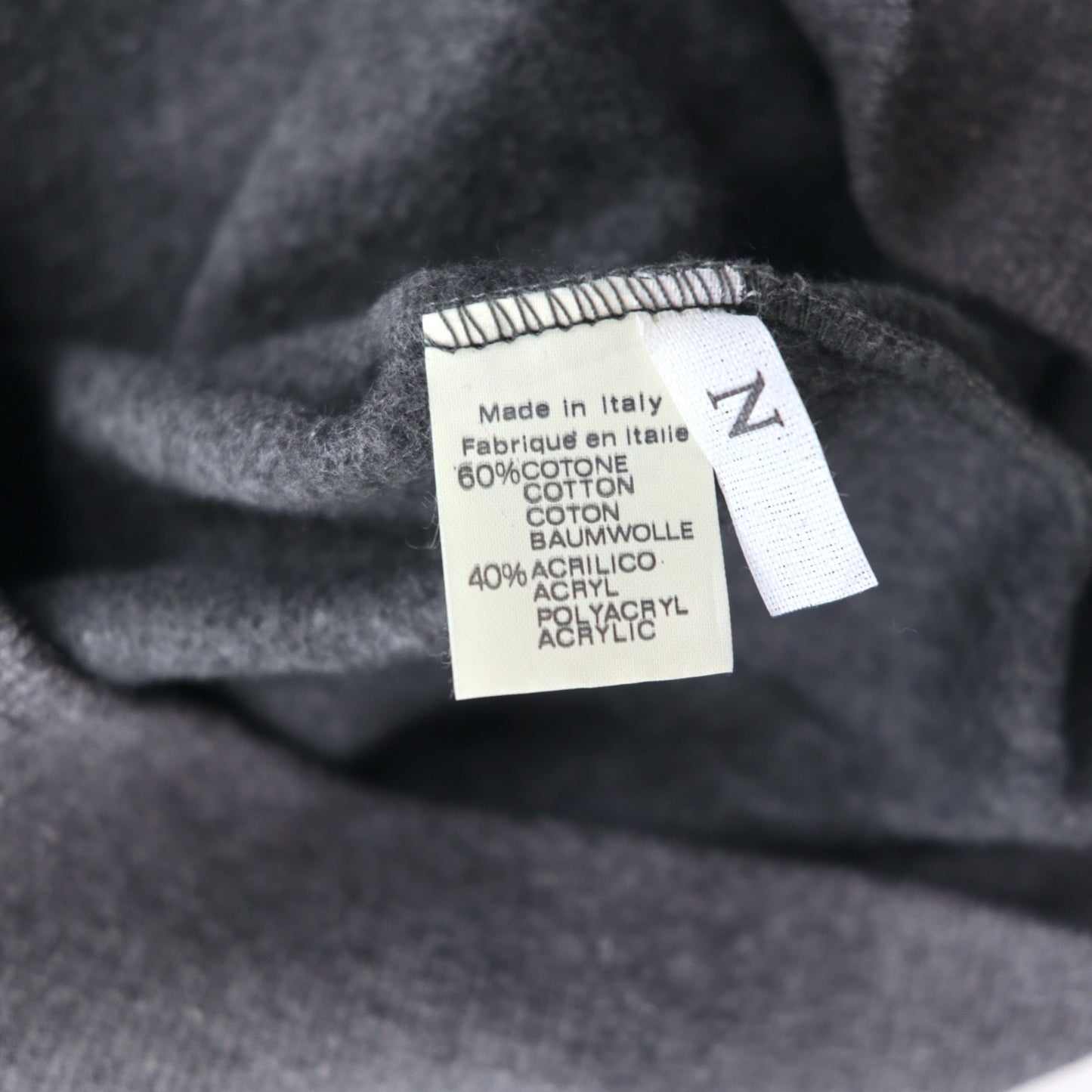 U.P renoma イタリア製 90年代 モックネック スウェット L グレー コットン 裏起毛