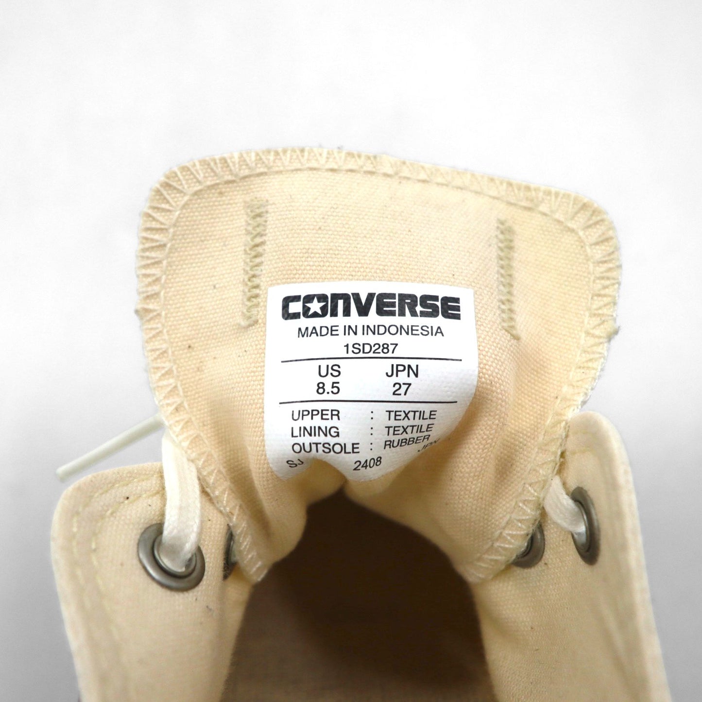 CONVERSE ALL STAR US ORIGINATOR low-top sneakers, size 27cm, white canvas, tricolor, 1SD287