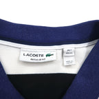 LACOSTE ボーダー ポロシャツ 2XL REGULAR FIT ホワイト ブラック 鹿の子 ビッグサイズ PH4984