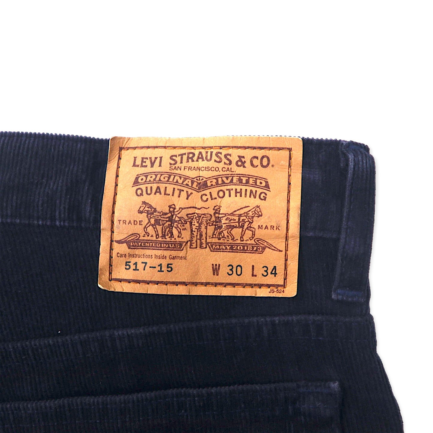 Levi's 90年代 517 ブーツカット コーデュロイパンツ 30 ネイビー コットン 白タブ 517-15 日本製