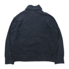 POLO RALPH LAUREN Shawl collar sweatshirt, XL, grey, cotton, small pony embroidery