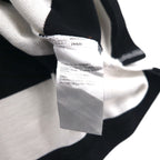 LACOSTE ボーダー ポロシャツ 2XL REGULAR FIT ホワイト ブラック 鹿の子 ビッグサイズ PH4984