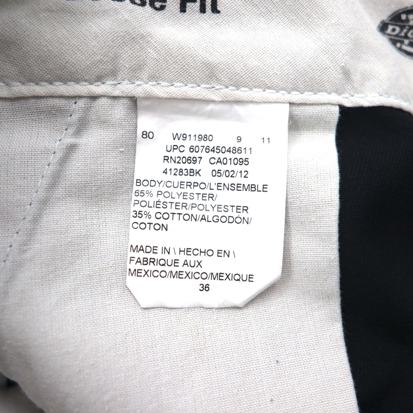 Dickies ルーズフィット Loose Fit ショート ワークパンツ ハーフパンツ L ブラック 41283 メキシコ製