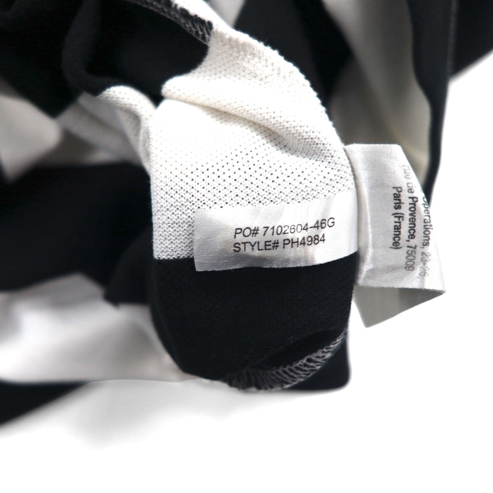 LACOSTE ボーダー ポロシャツ 2XL REGULAR FIT ホワイト ブラック 鹿の子 ビッグサイズ PH4984