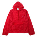 日本然リトテ-古着オンライン-IZOD LACOSTE 80年代 糸巻きタグ アノラックパーカー S レッド ナイロン パッカブル-IZOD LACOSTE 80's Thread Wrap Tag Anorak Hoodie S Red Nylon Packable