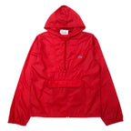 日本然リトテ-古着オンライン-IZOD LACOSTE 80年代 糸巻きタグ アノラックパーカー S レッド ナイロン パッカブル-IZOD LACOSTE 80's Thread Wrap Tag Anorak Hoodie S Red Nylon Packable