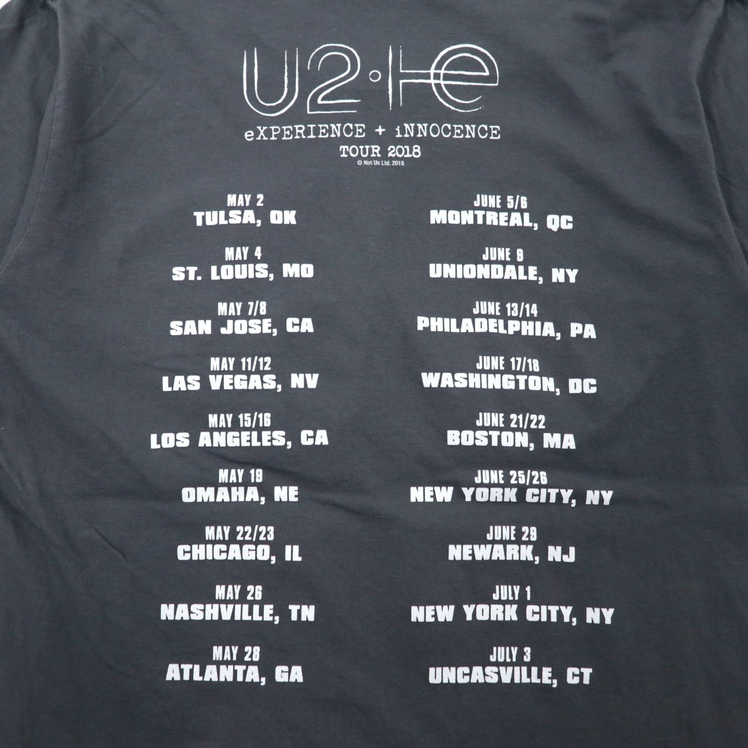 U2 バンドTシャツ L グレー コットン eXPERIENCE + iNNOCENCE TOUR ...