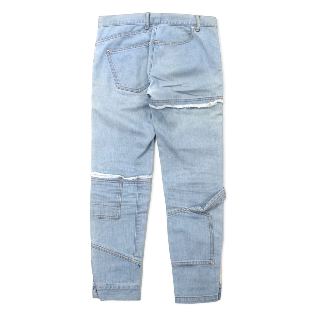 whowhat puzzle denim pants S blue cotton stretch reconstructed remake made in Japan