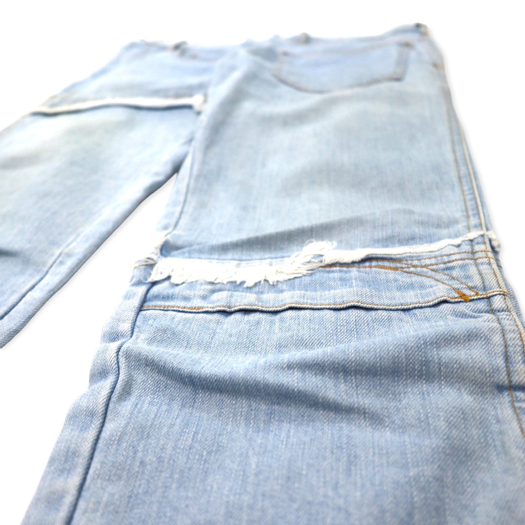whowhat puzzle denim pants S blue cotton stretch reconstructed remake made in Japan