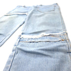 whowhat puzzle denim pants S blue cotton stretch reconstructed remake made in Japan
