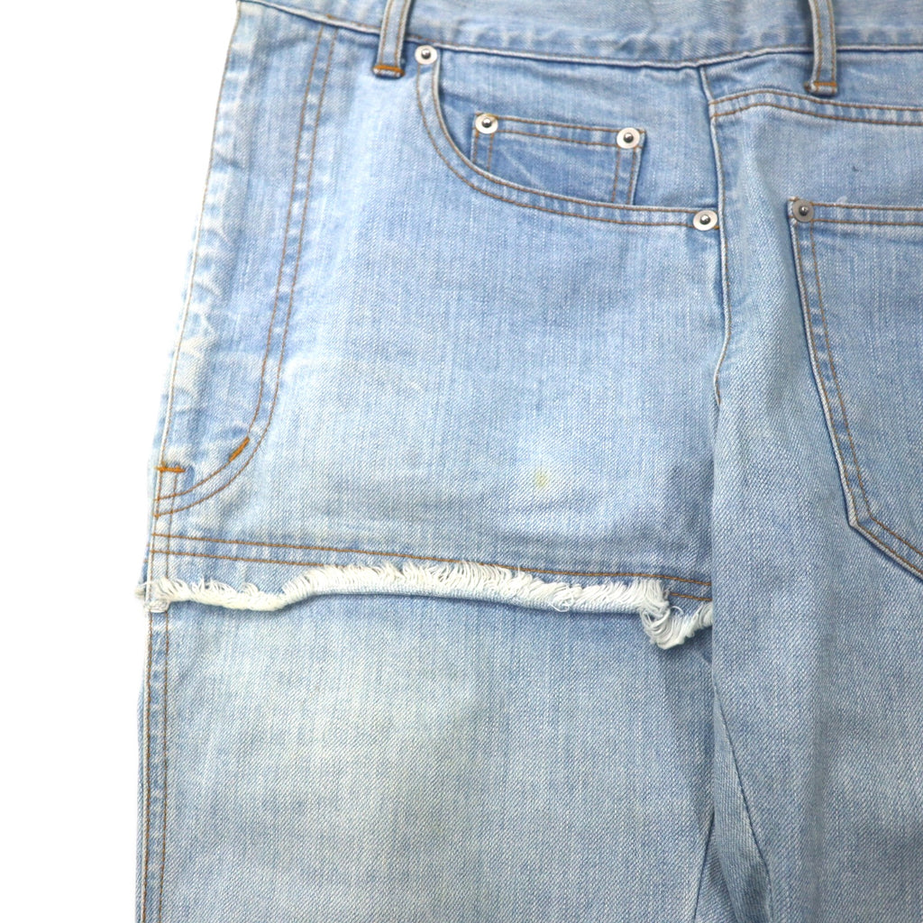 whowhat puzzle denim pants S blue cotton stretch reconstructed remake made in Japan