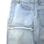 whowhat puzzle denim pants S blue cotton stretch reconstructed remake made in Japan
