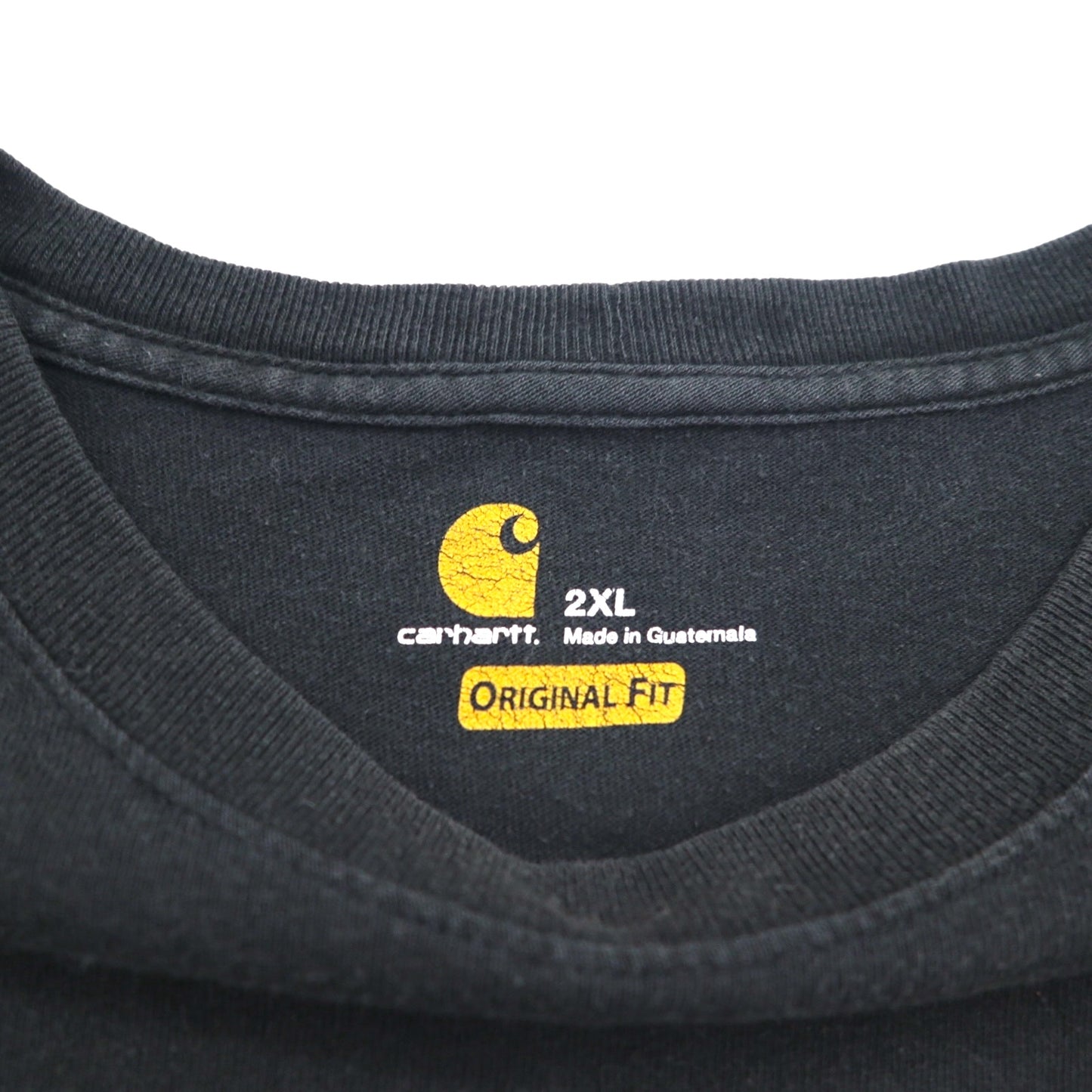 carhartt オリジナルフィット ポケット Tシャツ ポケTee 2XL ORIGINAL FIT ブラック ビッグサイズ