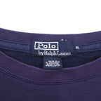 Polo by Ralph Lauren 90s Sweatshirt, XL, Navy Cotton, Small Pony Embroidery