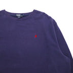 Polo by Ralph Lauren 90s Sweatshirt, XL, Navy Cotton, Small Pony Embroidery
