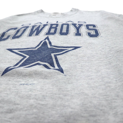 STARTER USA製 90年代 NFL プリント スウェット L グレー DALLAS COWBOYS アーチロゴ