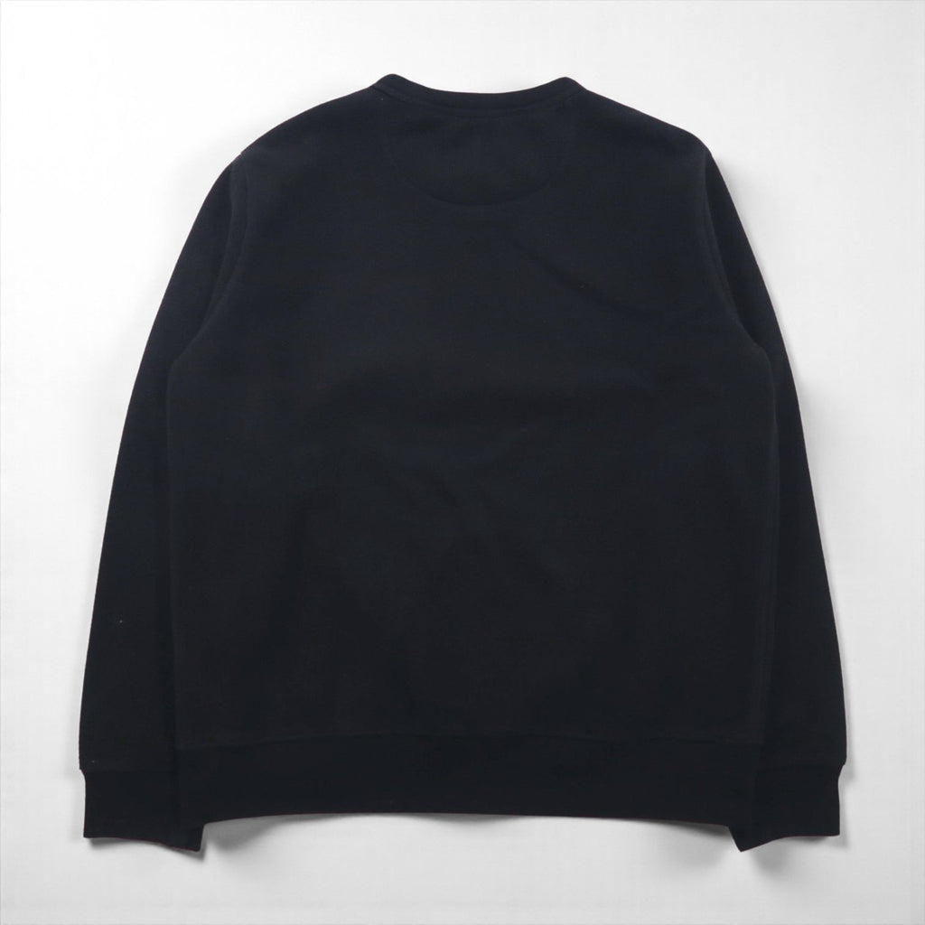 Polo Ralph Lauren V-neck brushed fleece sweatshirt, size M, black, with shoulder pockets and small pony embroidery.