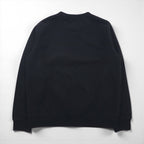 Polo Ralph Lauren V-neck brushed fleece sweatshirt, size M, black, with shoulder pockets and small pony embroidery.
