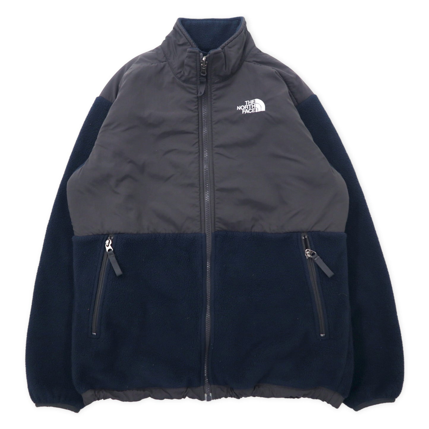 日本然リトテ-古着オンライン-THE NORTH FACE デナリジャケット フリース S ネイビー POLARTEC ポリエステル ロゴ刺繍-THE NORTH FACE Denari Jacket FLEECE S Navy Polartec Polyester Logo Embroidery