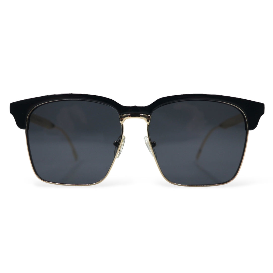 GENTLE MONSTER Sunglasses Half Rim Clubmaster Square Black Gold 2017 55◻︎15-139