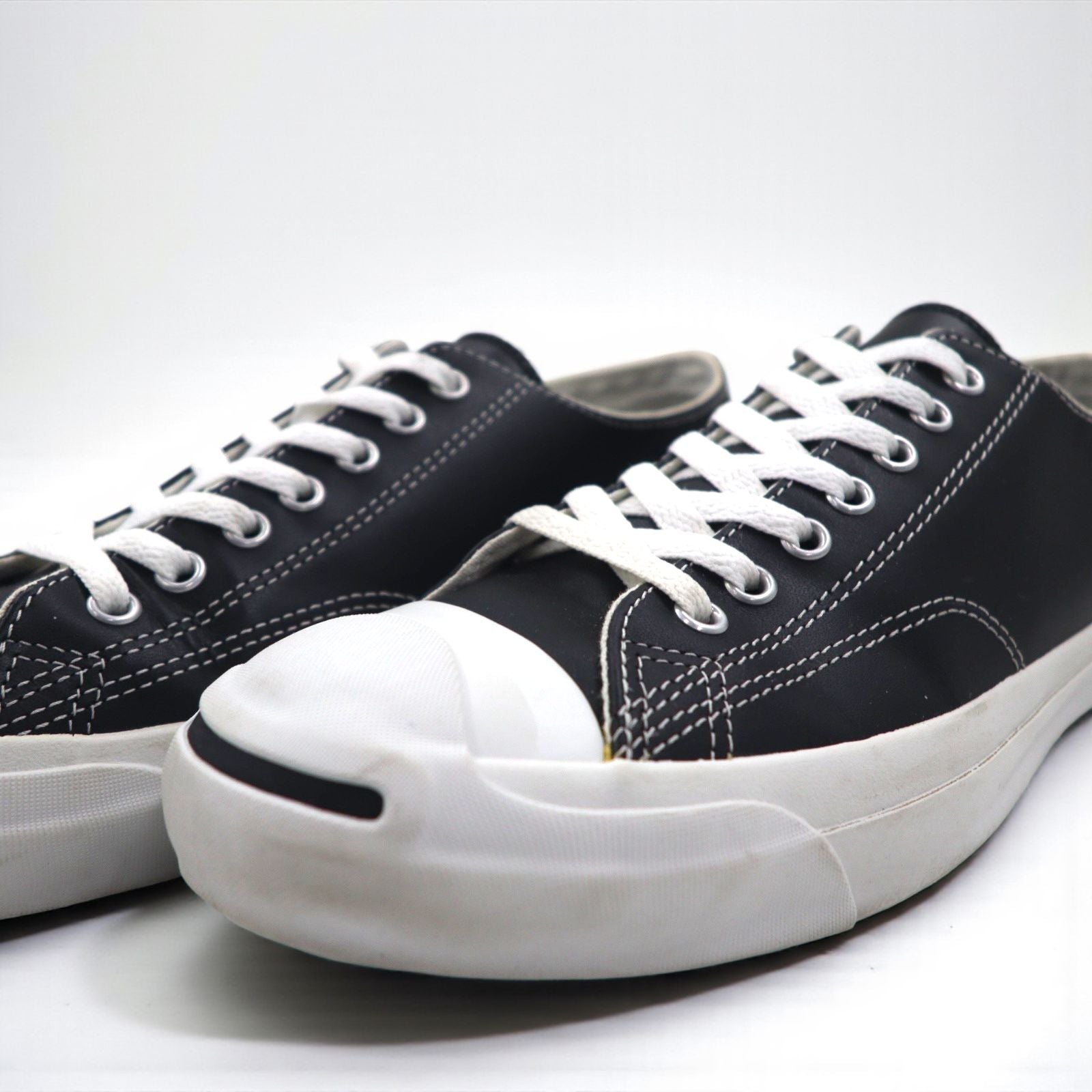 CONVERSE JACK PURCELL Leather Low-Top Sneakers, Size 28cm, Leather, 1B985